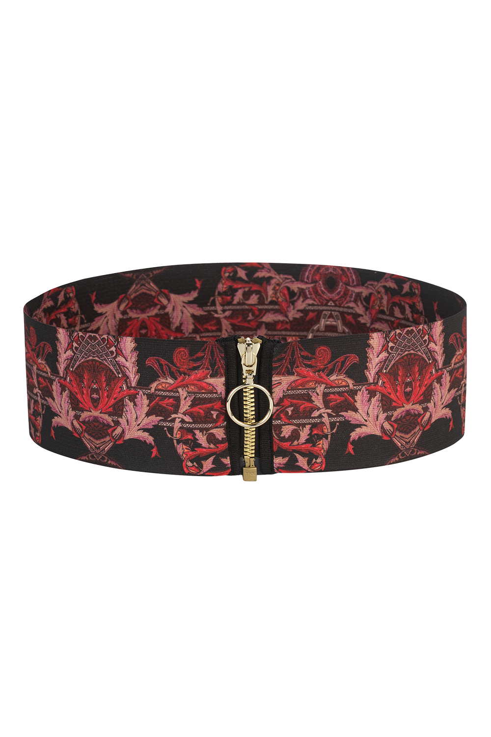 WIDE ELASTIC BELT WITH ZIPPER - PAISLEY DARK JIORO ЕЛАСТИЧЕН ШИРОК КОЛАН С ЦИП - PAISLEY DARK JIORO