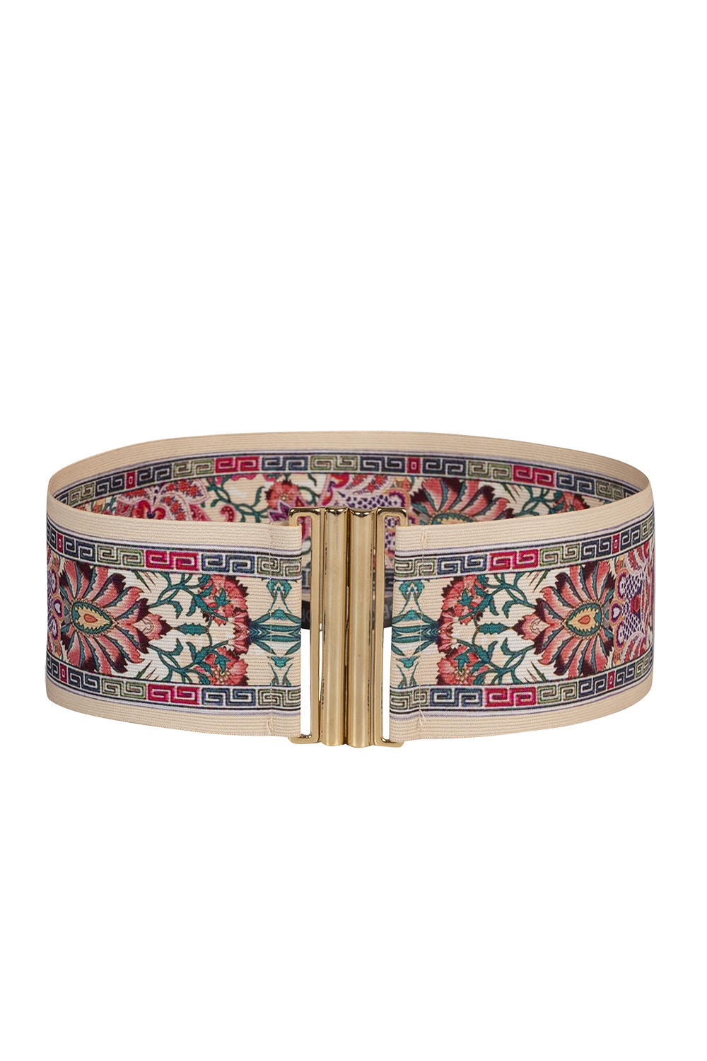 WIDE ELASTIC BELT WITH BUCKLE - PAISLEY RED JIORO ЕЛАСТИЧЕН ШИРОК КОЛАН С КАТАРАМА - PAISLEY RED JIORO